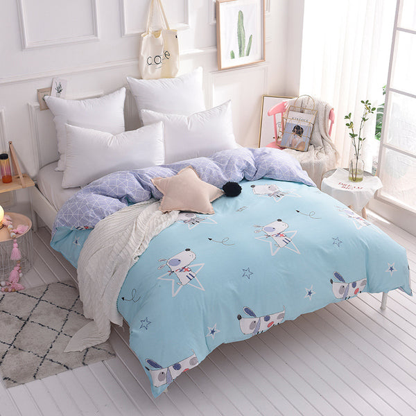 Cotton bed quilt cover
