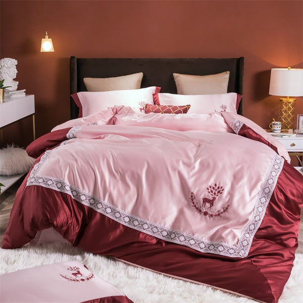 Lace cotton bed linen cover